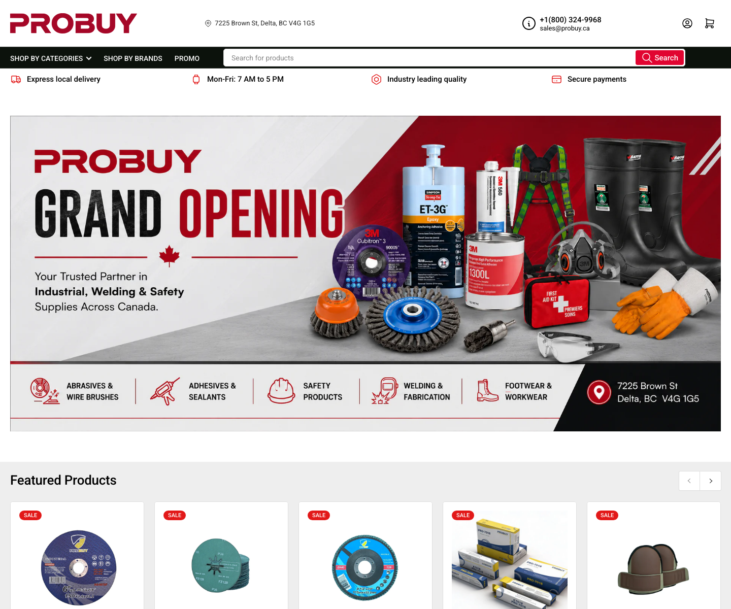 ProBuy website screenshot