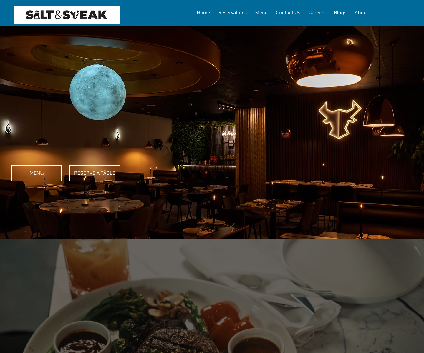 Salt and Steak Restaurant website screenshot